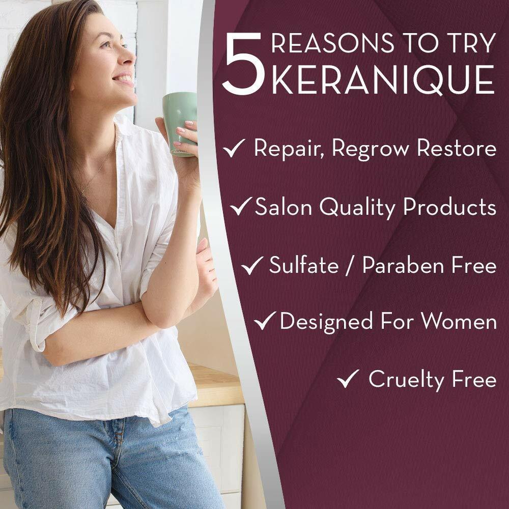 KERANIQUE Scalp Stimulating Keratin Shampoo Hair Regrowth 240mL - FREE EXPRESS
