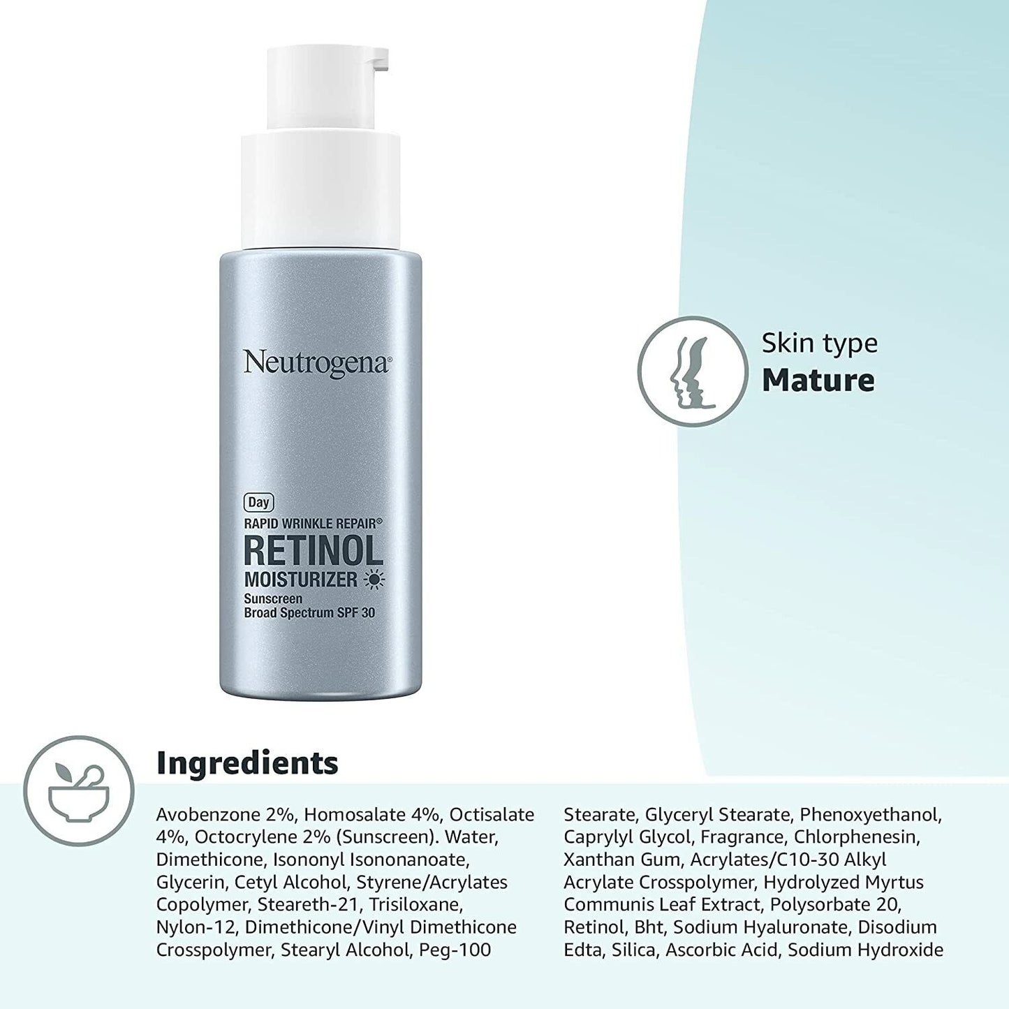 Neutrogena Rapid Wrinkle Repair Moisturizer SPF 30 Anti-Ageing Retinol SA 29mL
