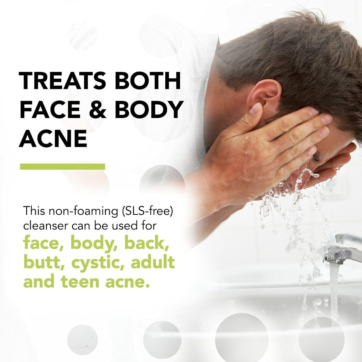 Humane Face & Body Acne Wash Benzoyl Peroxide 5% Skin Care Vegan - 237ml - NEW