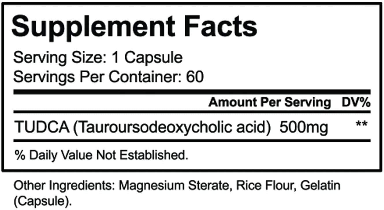 TUDCA 500mgs 60 caps AGGRESSIVE LABZ DOUBLE STRENGTH CYCLE LIVER SUPPORT PCT!