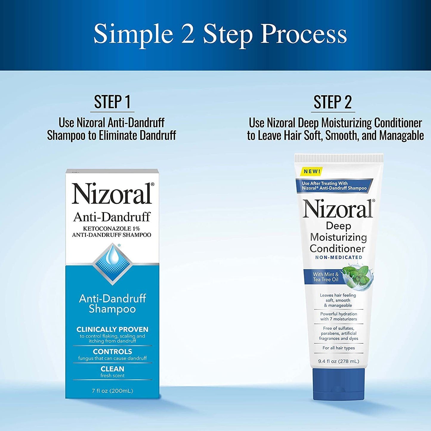 Nizoral Deep Moisturizing Anti Dandruff Conditioner for All Hair Types 278mL NEW