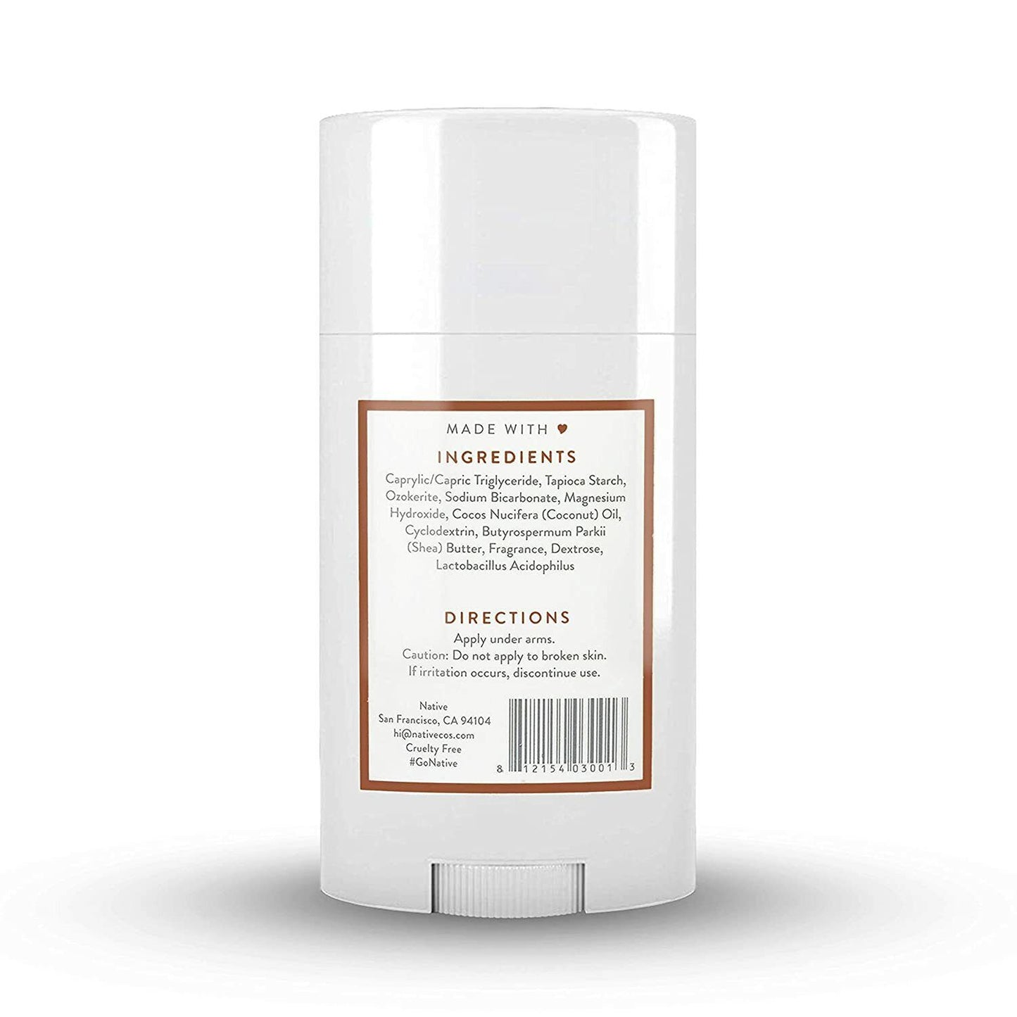 Native Deodorant Men & Women Natural Odor Protection Stick Coconut & Vanilla 75g
