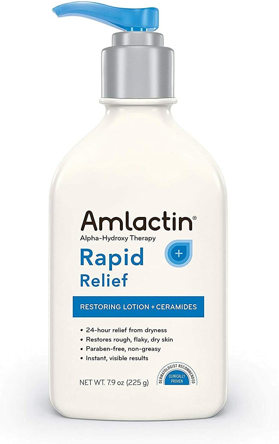AmLactin Rapid Relief Restoring Lotion + Ceramides Alpha-Hydroxy Therapy 225 mL