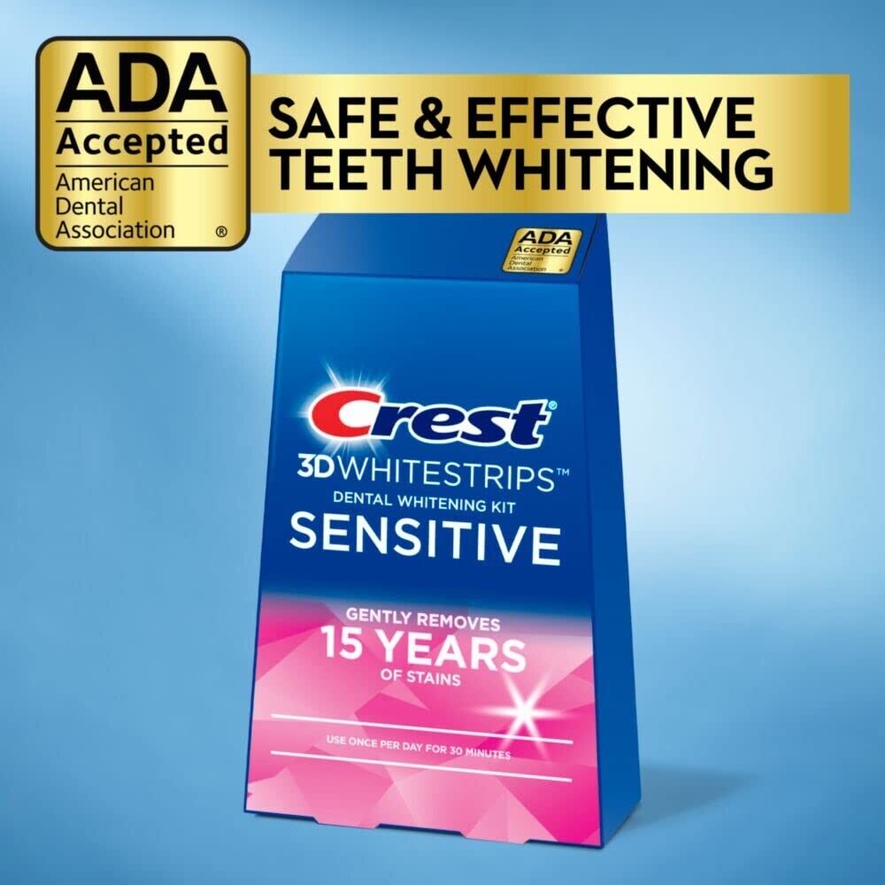 Crest 3D White Strips SENSITIVE Dental Teeth Whitening Kit 36 Strips - BRAND NEW