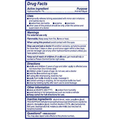 SCALPICIN Scalp Anti Itch Relief Liquid 1% Hydrocortizone Eczema Dermatitis 44mL