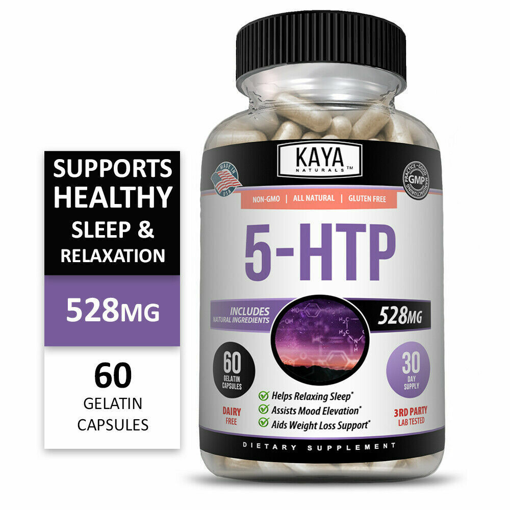 5-HTP 528mg MAX STRENGTH Sleep Aid Stress Weight Loss 60 Caps FREE EXPRESS POST!