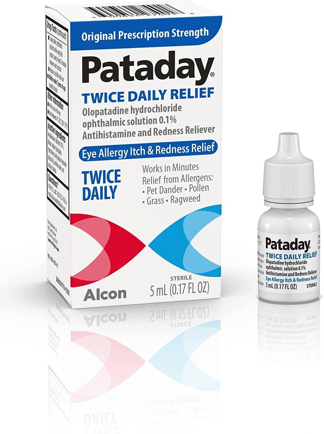 ALCON Pataday TWICE Daily Itch Relief - Allergy Eye Drops + Antihistamine 5mL
