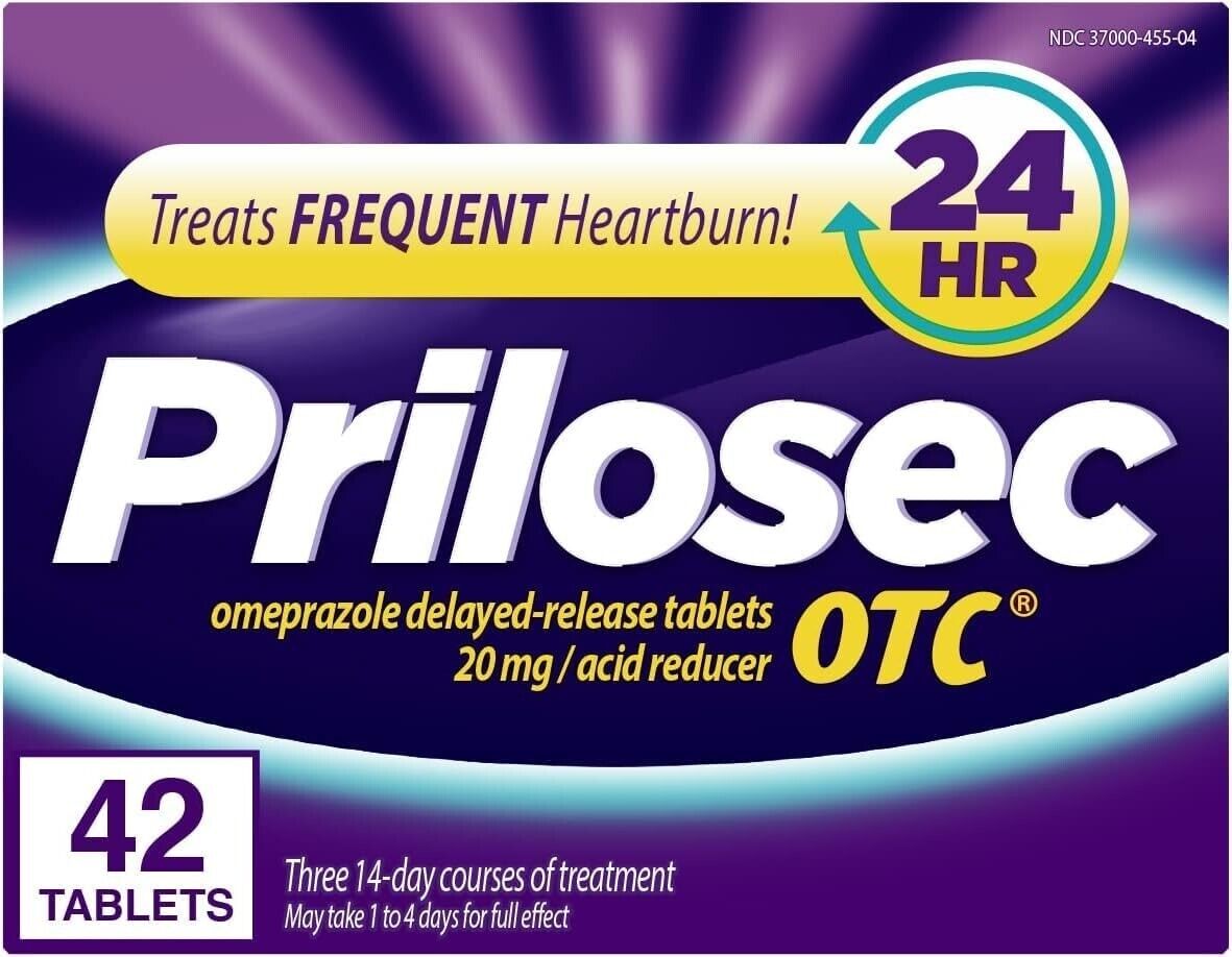 Prilosec OTC 20mg - Acid Reducer Reflux 24 Hour Heartburn Relief - 42 Tablets