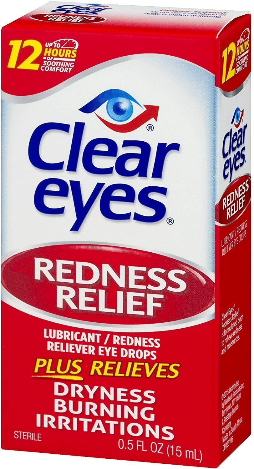 Clear Eyes Lubricant Redness Relief Eye Drops - 15mL - BRAND NEW & SEALED