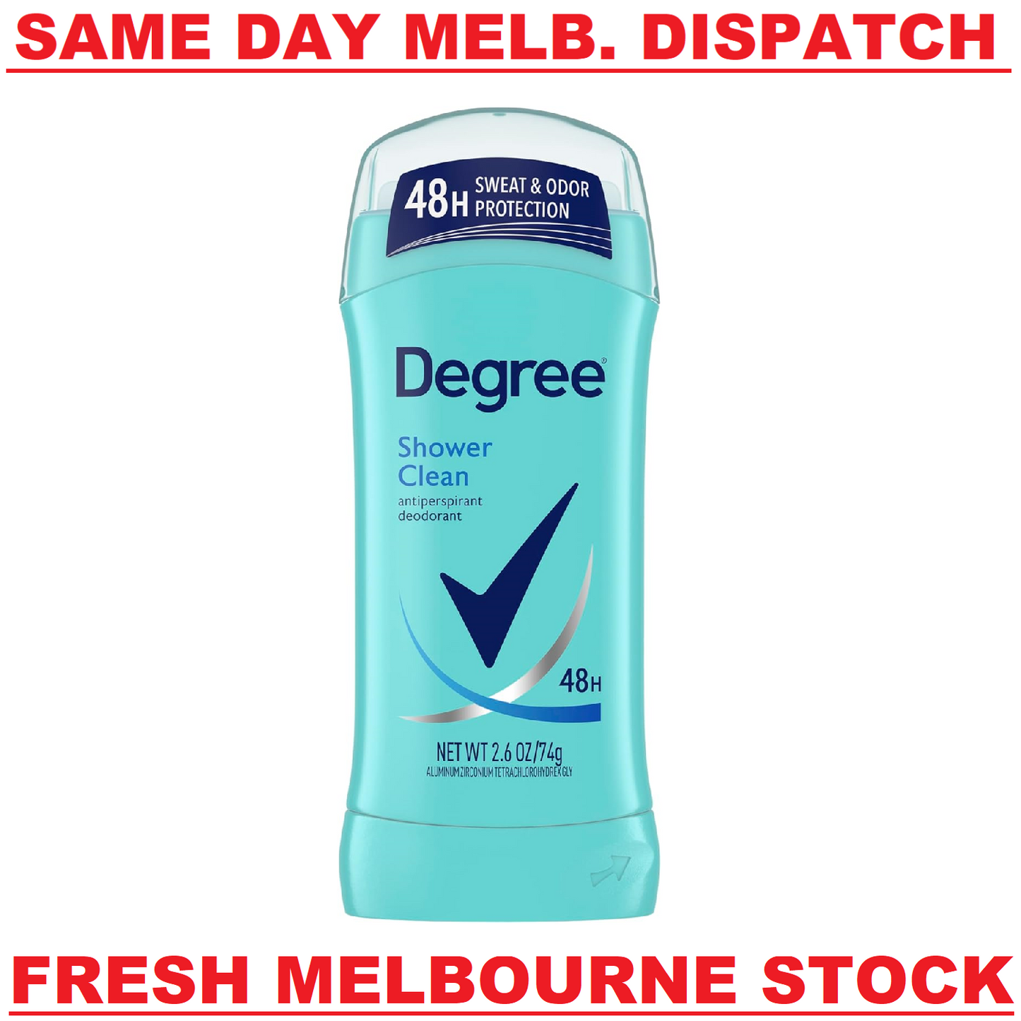 Degree for Women 48H Protection Antiperspirant Deodorant SHOWER CLEAN 1/3/5 Pack