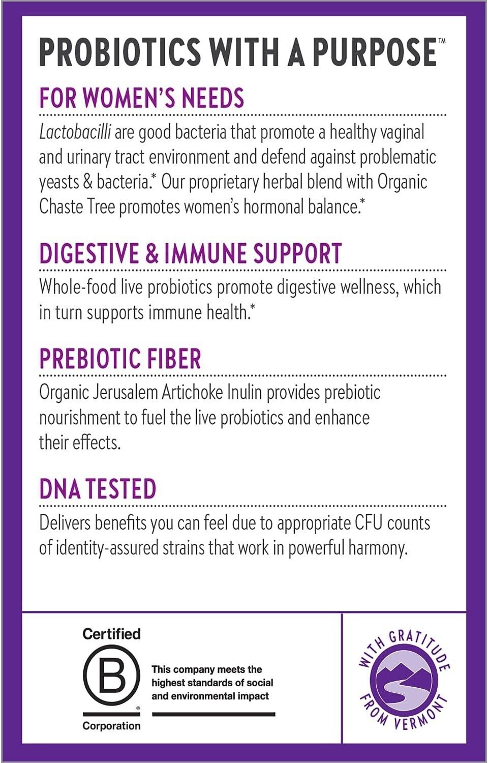 NEW CHAPTER Women's Daily Probiotic 10B-CFU Digestive & Vaginal Health - 30 Caps