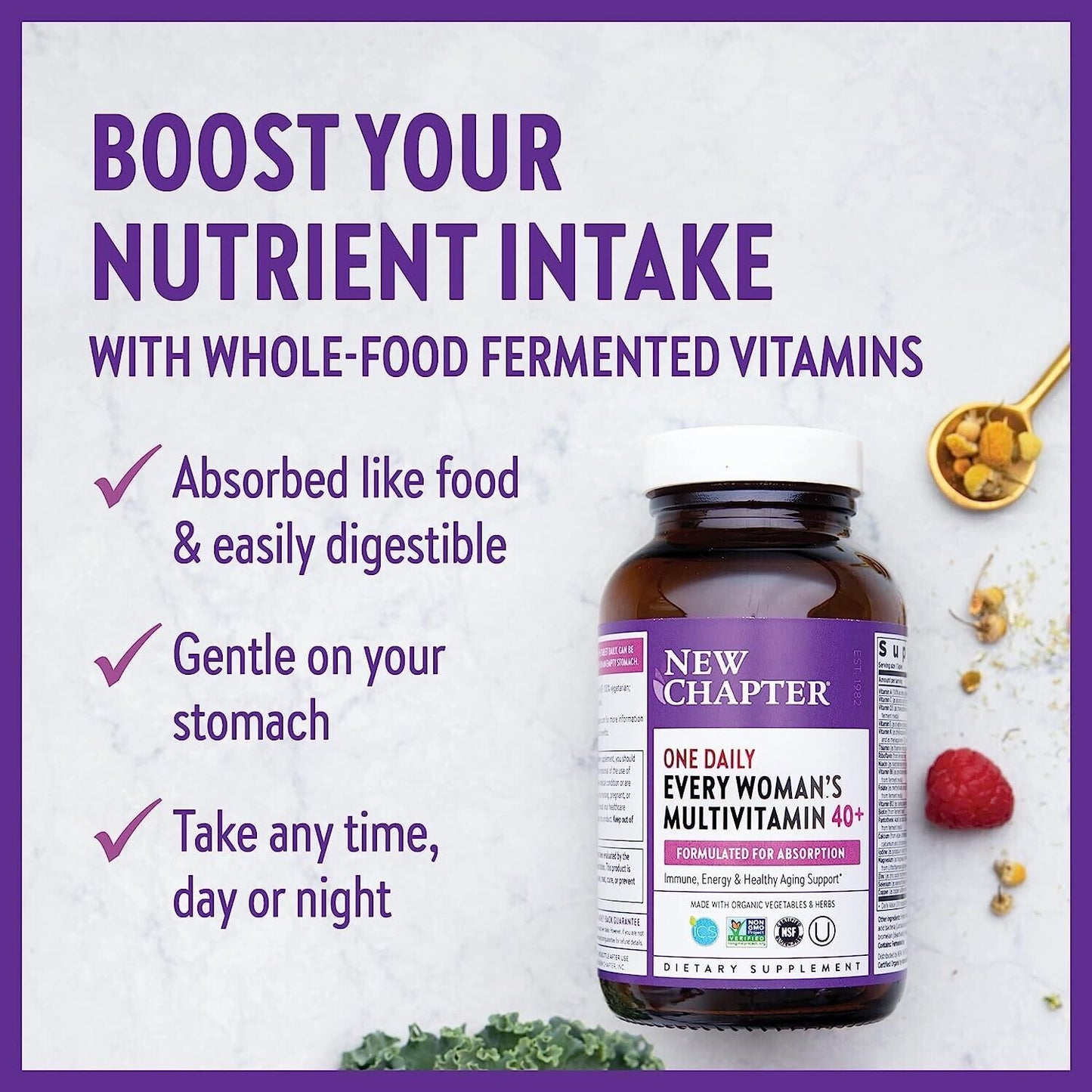 NEW CHAPTER One Daily Every WOMAN'S Multivitamin 40+ Healthy Aging - 48 Tabs