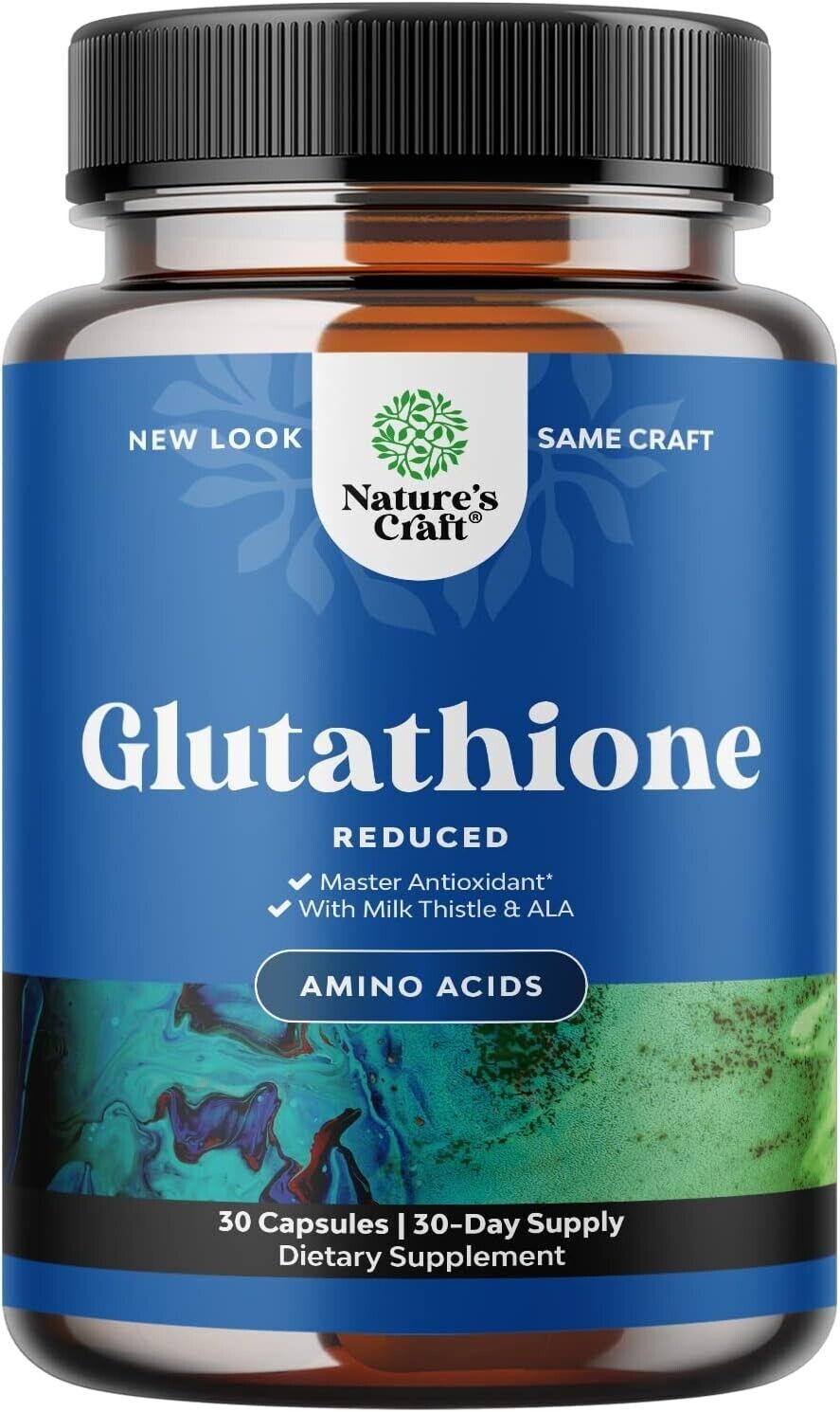 Nature's Craft Glutathione Reduced 500mg Liver Support & Brain Health - 30 Caps
