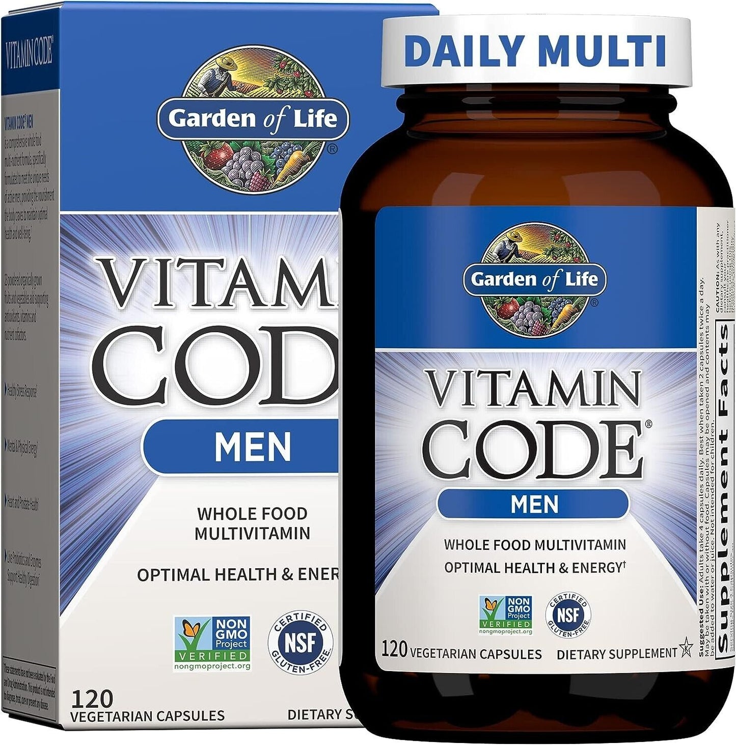 GARDEN OF LIFE Vitamin Code MEN Multivitamin Heart & Prostate Health - 120 Caps