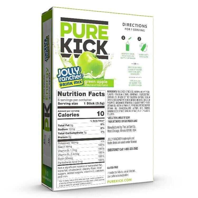 Pure Kick Electrolyte & Energy Drink- Sugar Free- 6 Servings - 8 Flavours