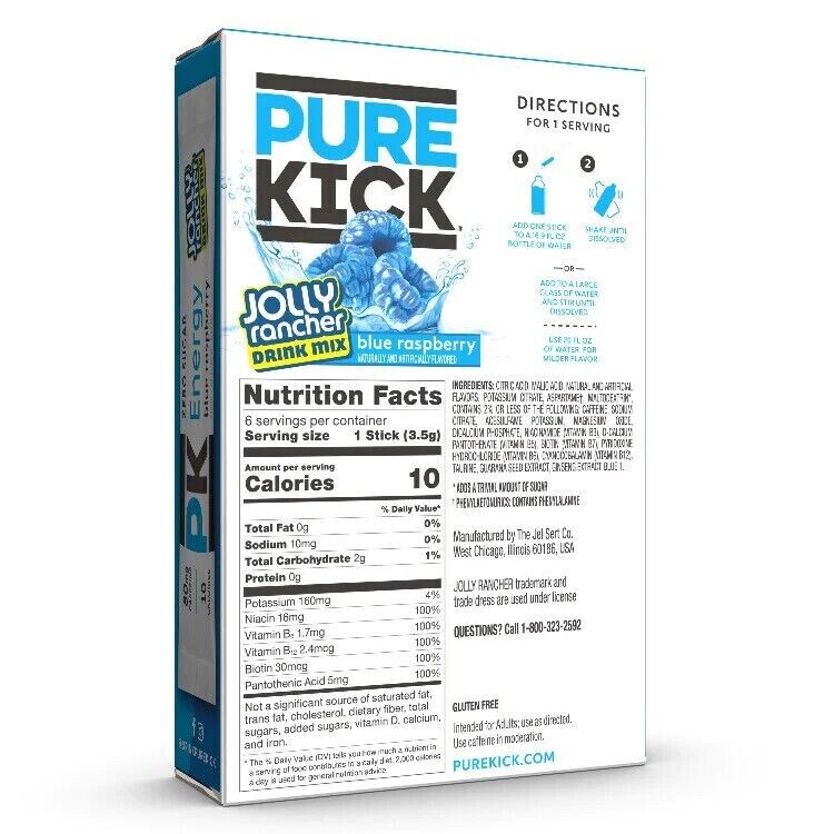 Pure Kick Electrolyte & Energy Drink- Sugar Free- 6 Servings - 8 Flavours