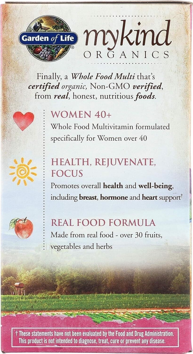 GARDEN OF LIFE mykind Organics WOMENs Multi 40+ Whole Food Multivitamin 144 Tabs