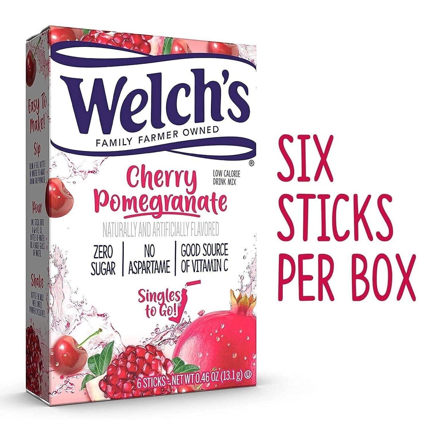 Welch's Drink Mix (sugar free powder) - 4 Flavour Choices - 6 Servings