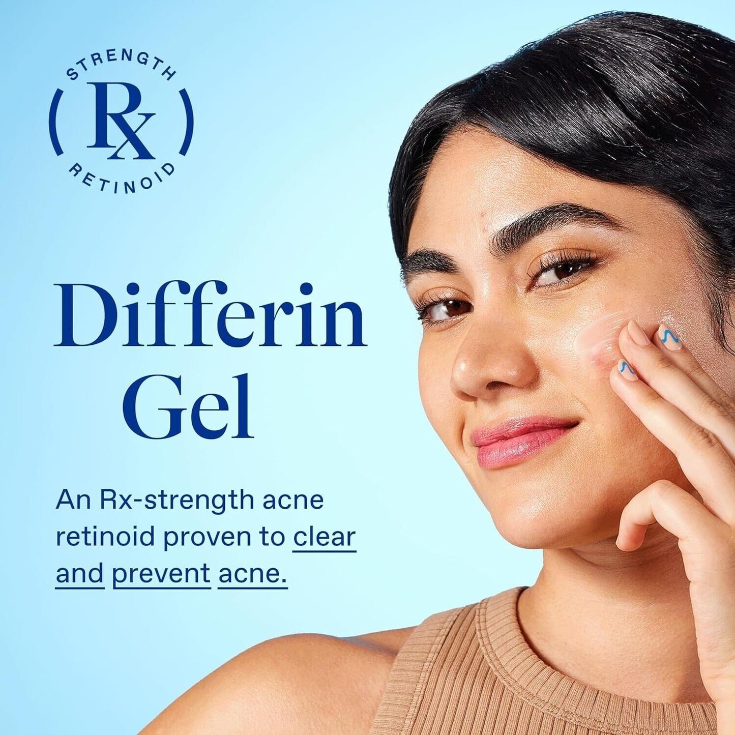 Differin 0.1% Adapalene Gel Maximum Strength Acne Treatment 15g | Pump Bottle