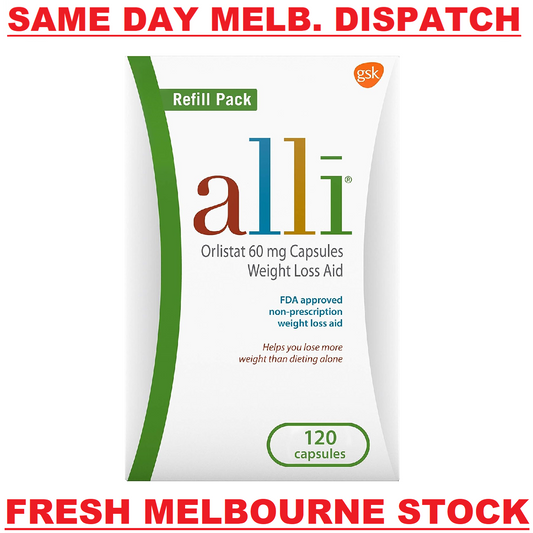 alli Weight Loss Aid 60mg Pill - Diet Slimming Fat Blocker Detox - 120 Capsules