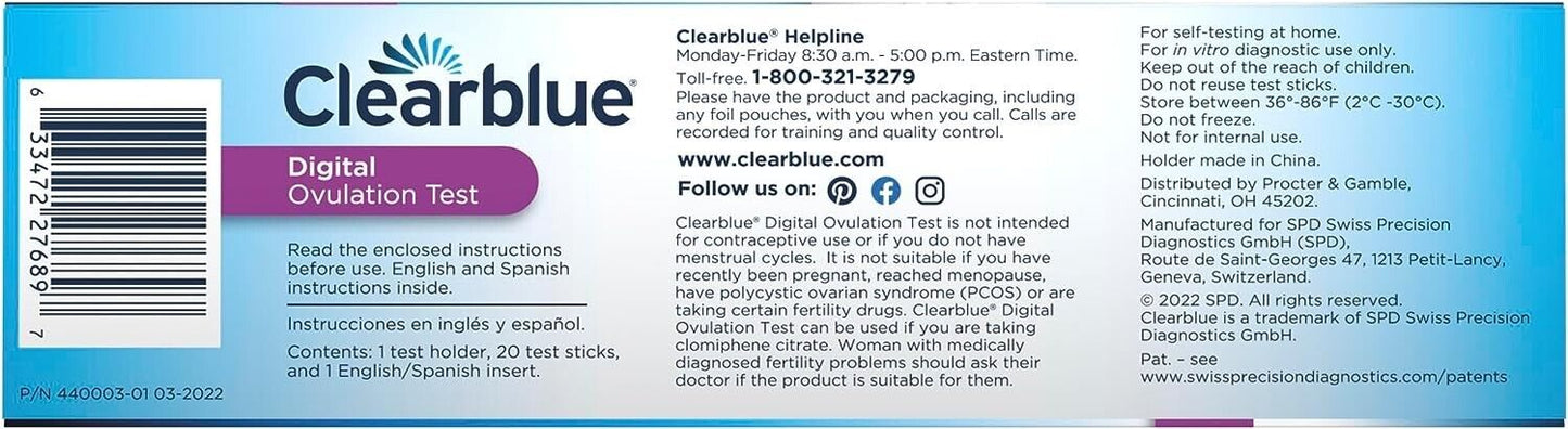 Clearblue Digital Ovulation Test 20 Pack