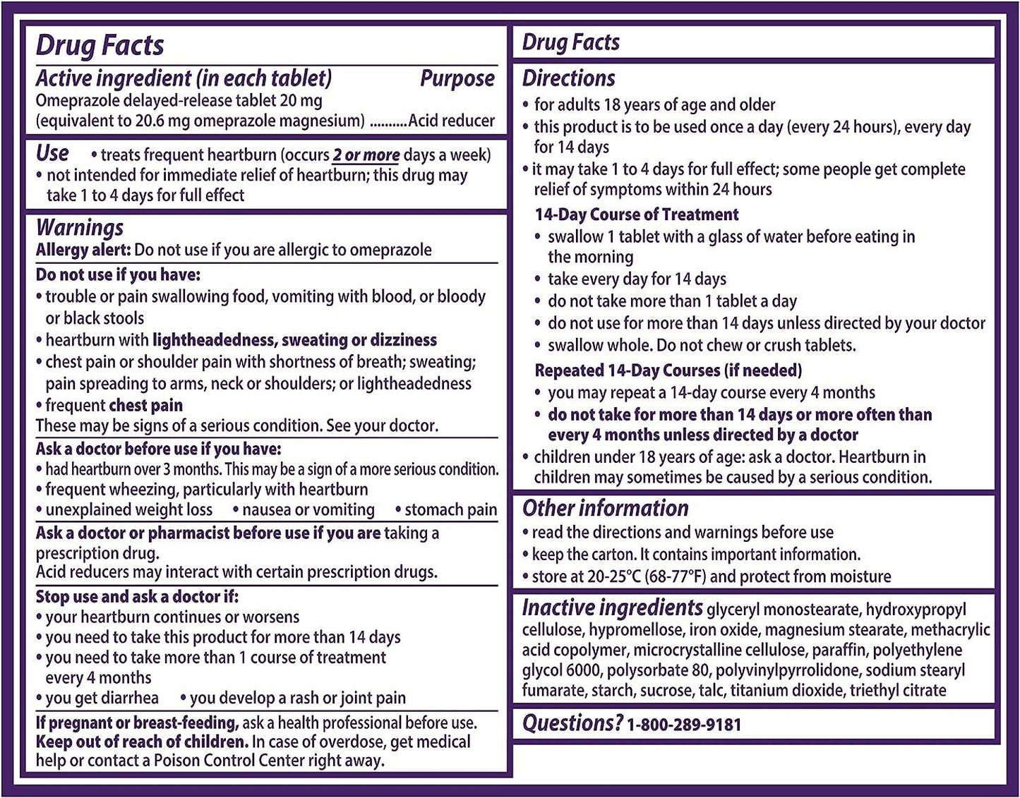 Prilosec OTC 20mg - Acid Reducer Reflux 24 Hour Heartburn Relief - 28 Tablets