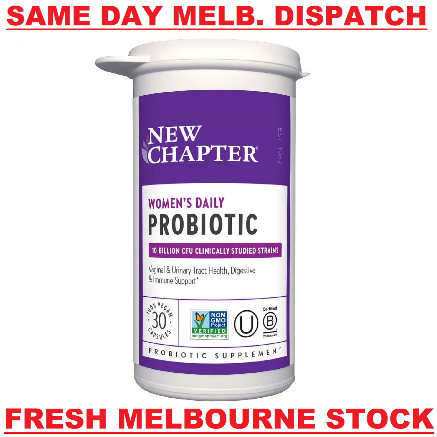 NEW CHAPTER Women's Daily Probiotic 10B-CFU Digestive & Vaginal Health - 30 Caps