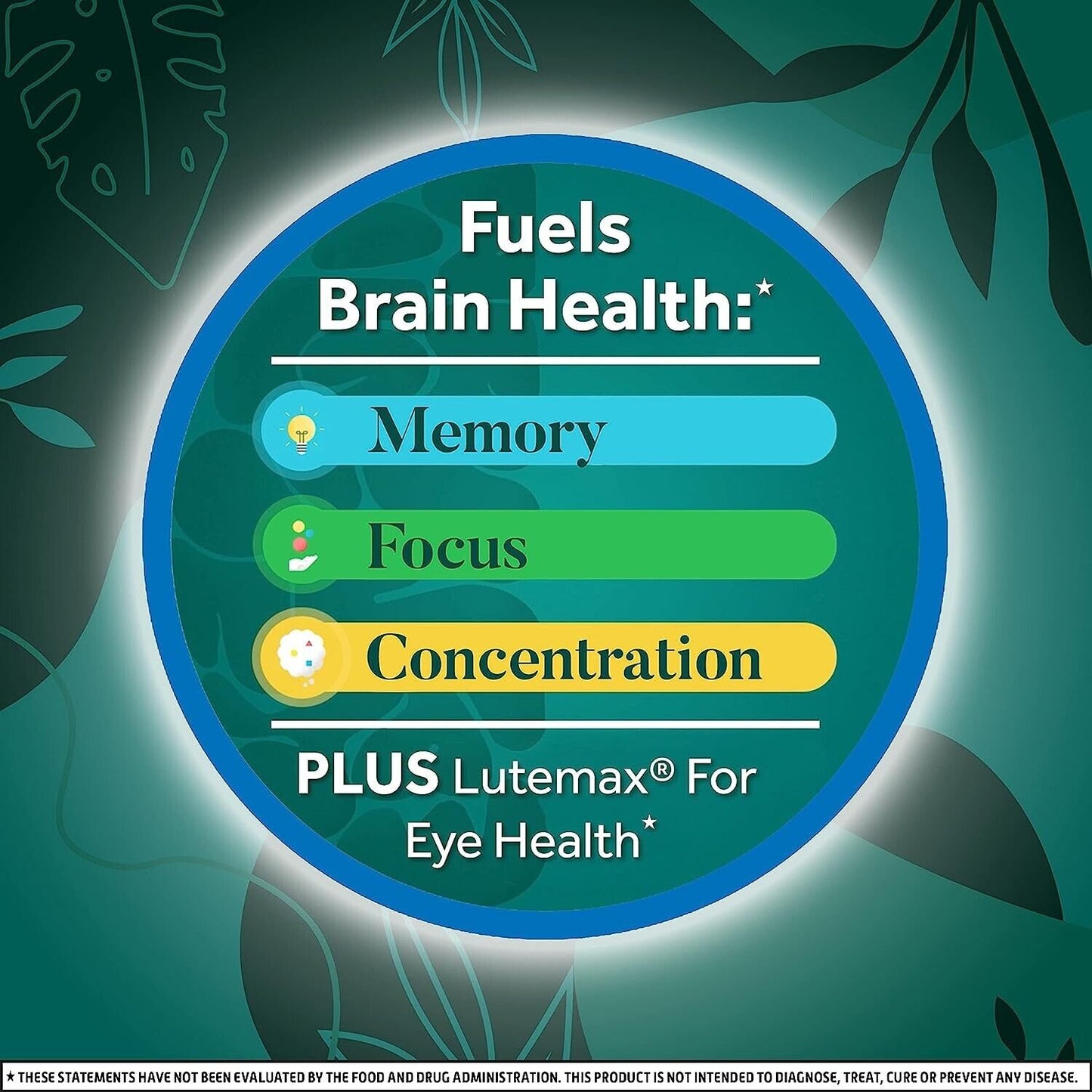 NEURIVA Brain Performance for Brain & Eye Health Memory Eyesight Support 30 Caps