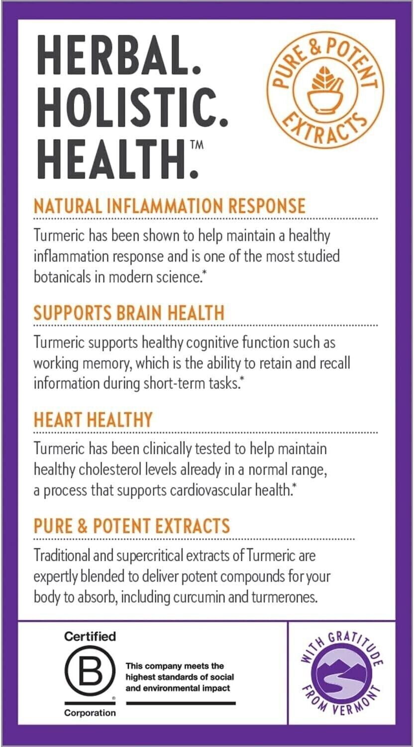 NEW CHAPTER Turmeric Force - Healthy Inflammation, Brain & Heart Support 30 Caps