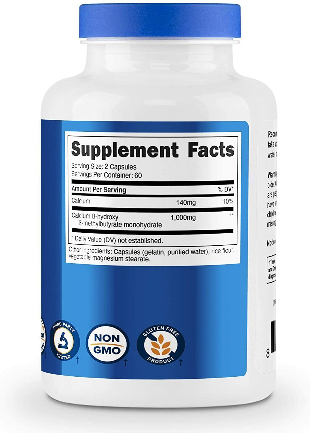 Nutricost HMB 1000mg 120/240 Capsules MEGA VALUE Pack PREMIUM Quality AU STOCK!