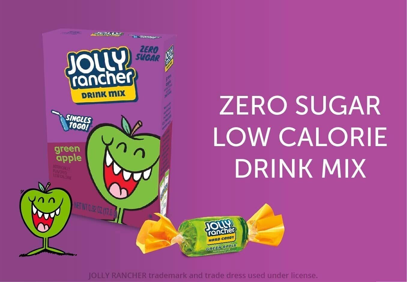 Jolly Rancher Drink Mix (sugar free powder) - 6 Flavour Choices - 6 Servings