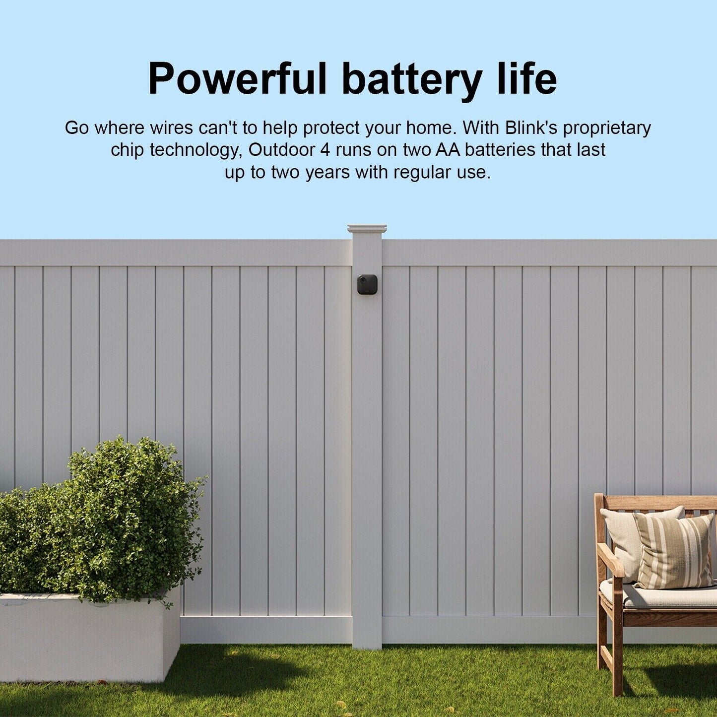 Blink Home Wireless Security Camera Outdoor Weather Resistant Battery Powered