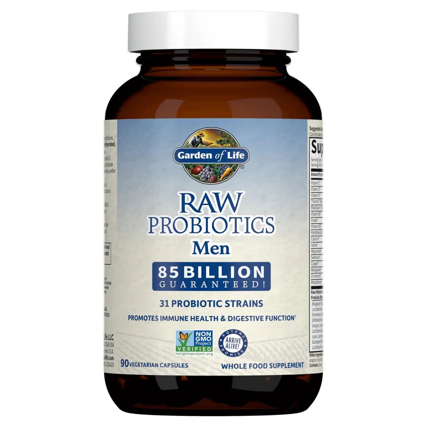 GARDEN OF LIFE - RAW PROBIOTICS MEN - Prostate, Heart & Digestive Health 90 Caps