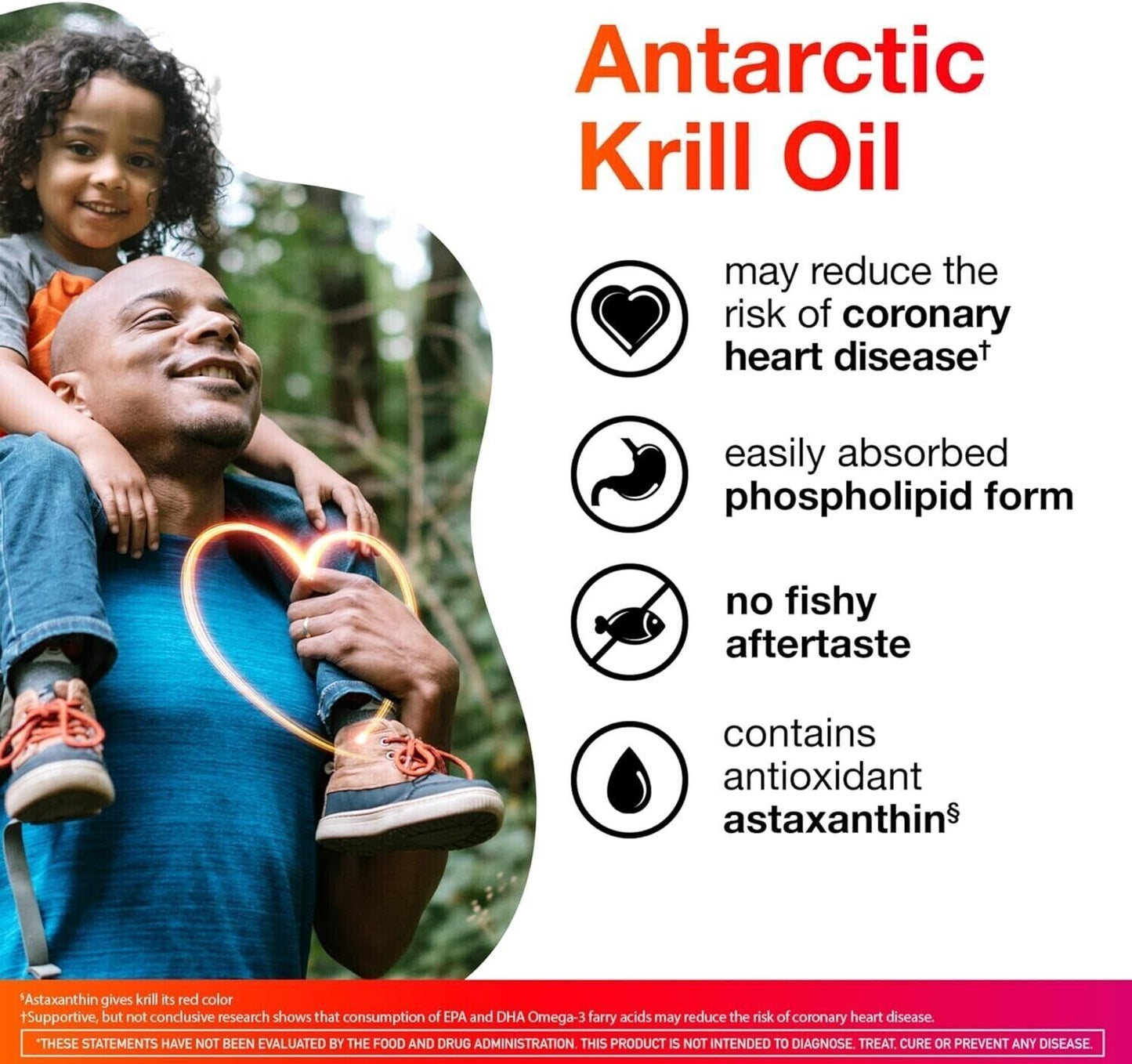 MegaRed ADVANCED Fish & Krill Oil 500mg Omega-3s Heart, Eye & Brain Support 80ct