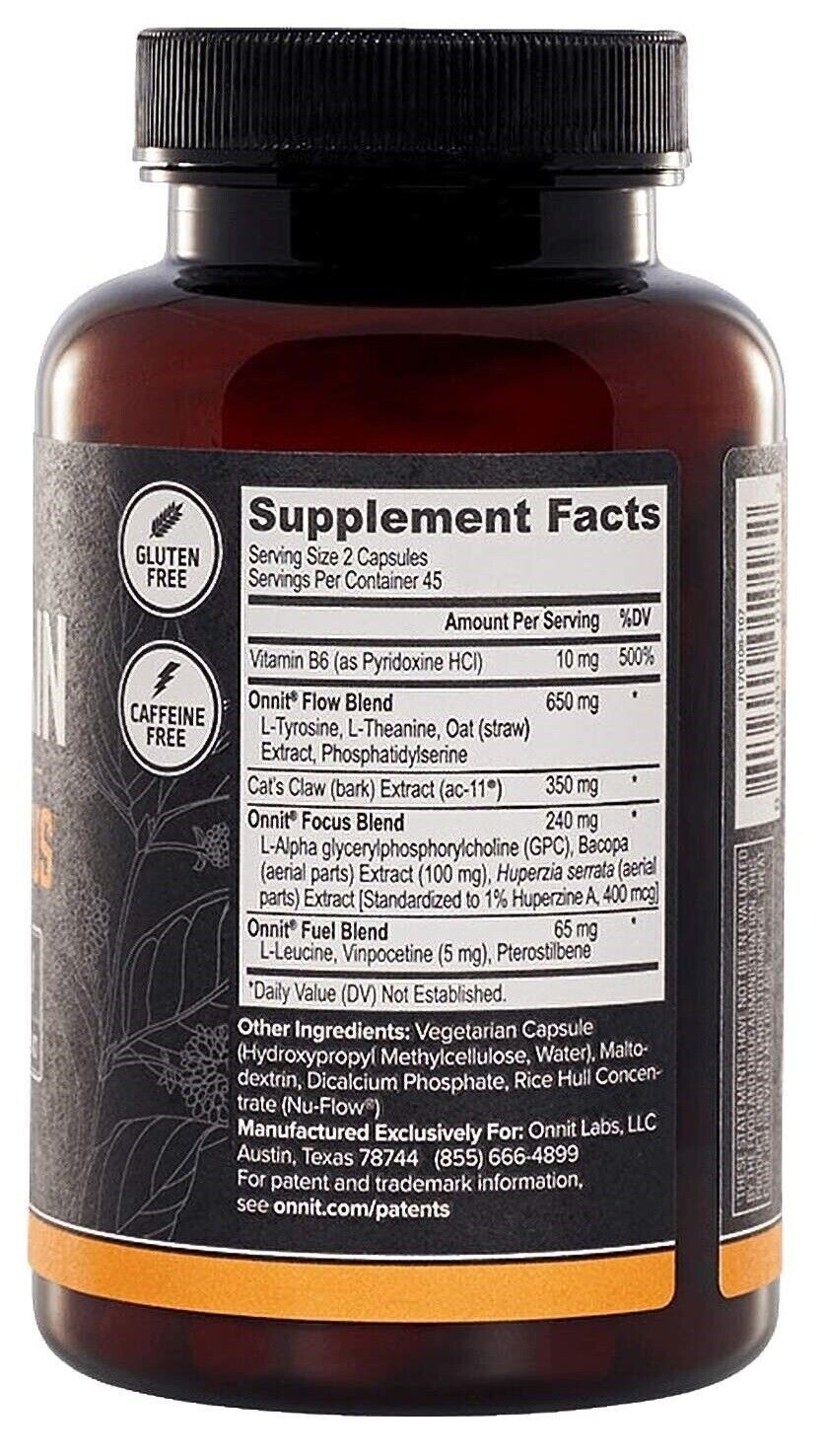 ONNIT Alpha BRAIN 90 Capsules GPC Huperzine Joe Rogan JRE - FREE EXPRESS POST!