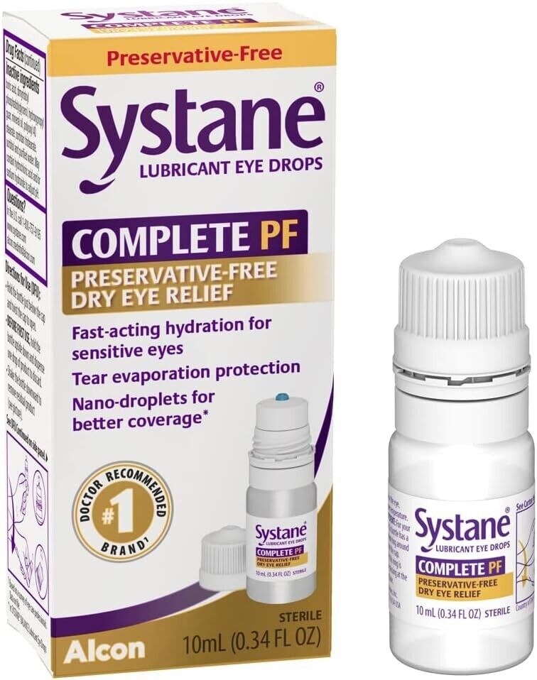 Systane Lubricant Eye Drops Complete PF Preservative-Free Dry Eye Relief - 10mL