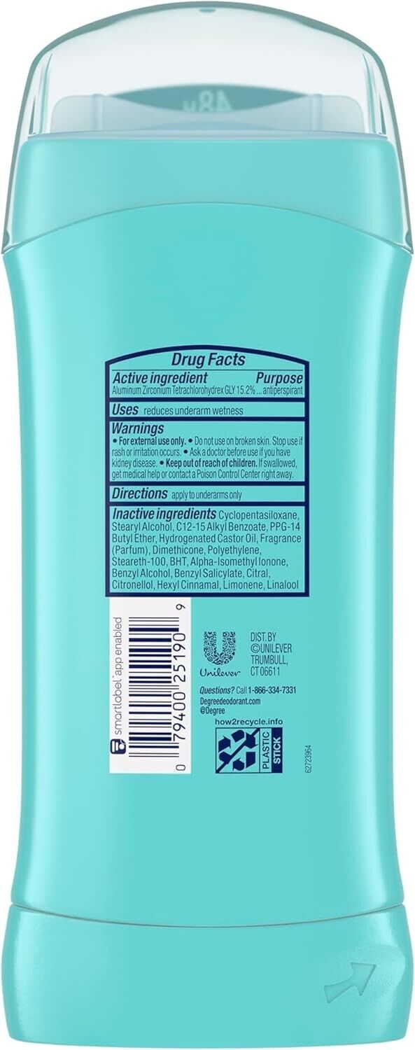 Degree for Women 48H Protection Antiperspirant Deodorant SHOWER CLEAN 1/3/5 Pack