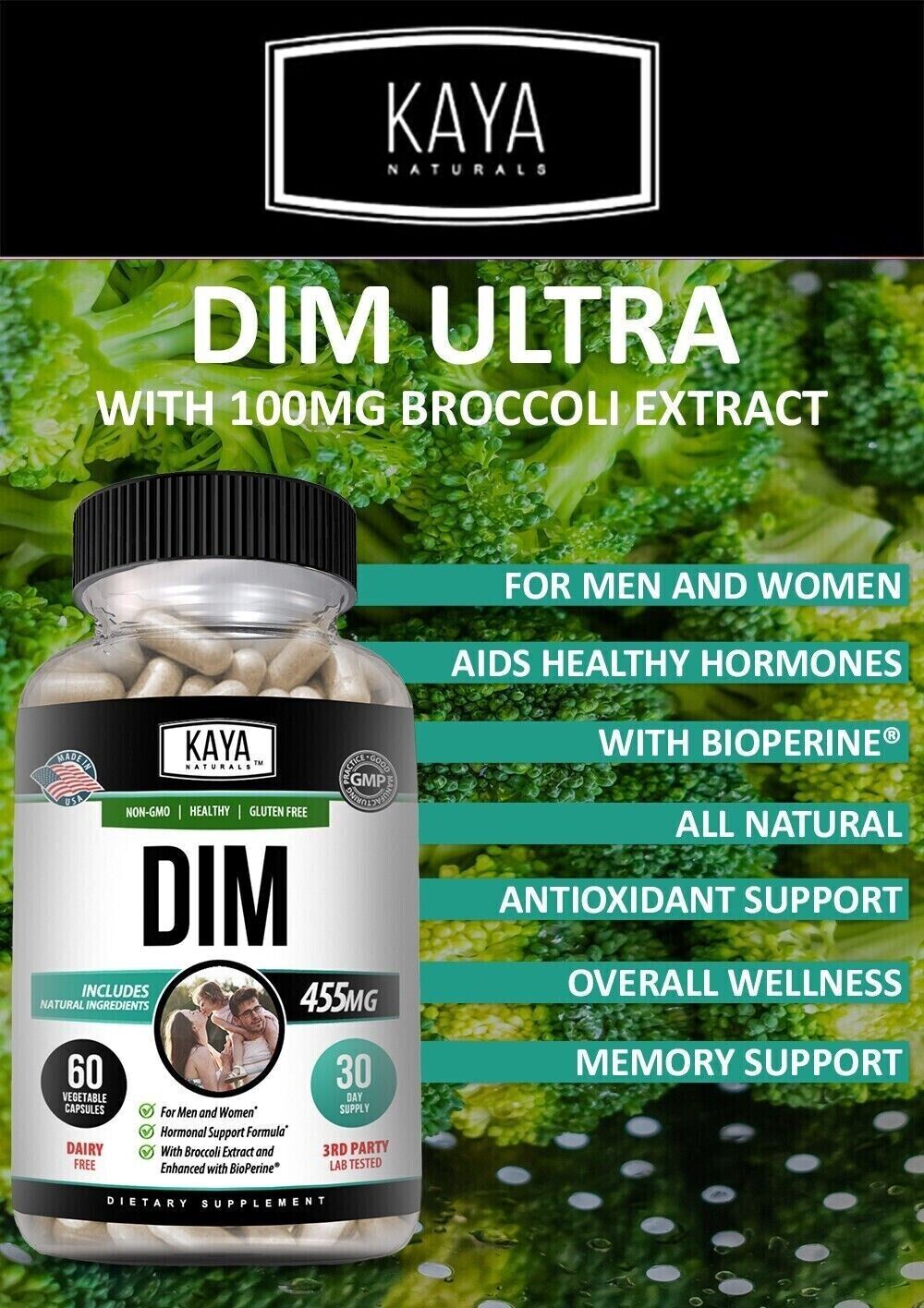 DIM DIINDOLYLMETHANE 455mg MAXIMUM STRENGTH 60 Capsules - FREE EXPRESS POST!