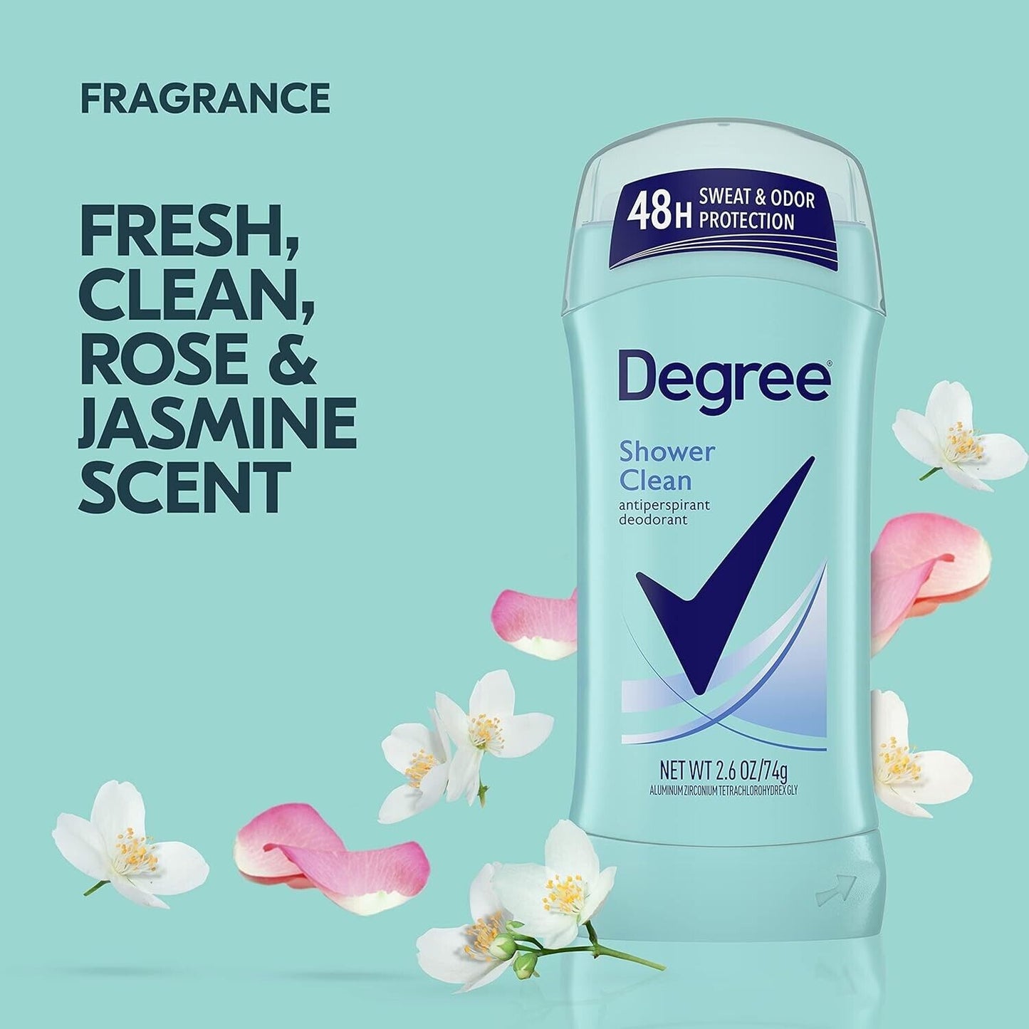 Degree for Women 48H Protection Antiperspirant Deodorant SHOWER CLEAN 1/3/5 Pack