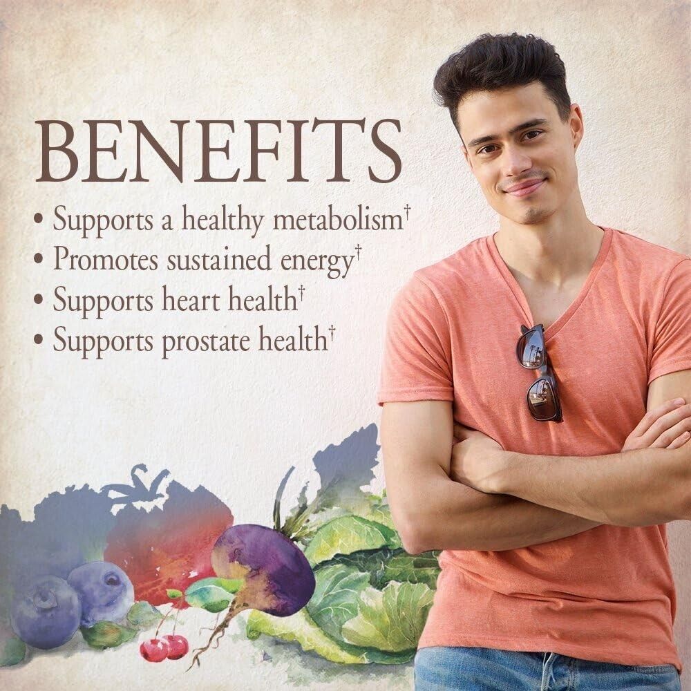 GARDEN OF LIFE mykind Organics MEN's Multi Whole Food Multivitamin - 60 Tablets