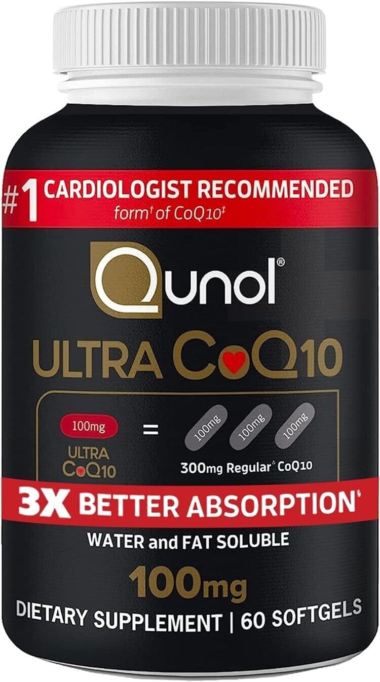 QUNOL ULTRA CoQ10 100mg Supports Energy Production & Heart Health - 60 Softgels