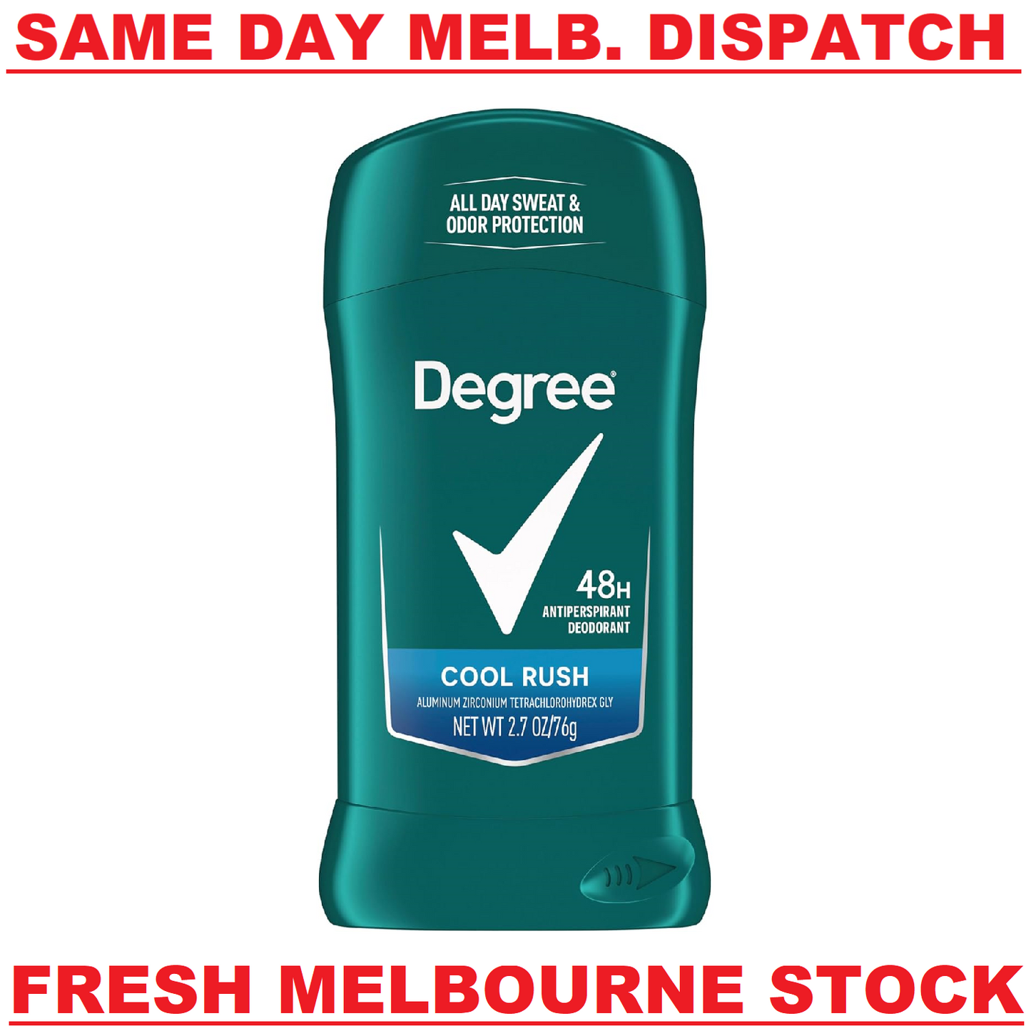 Degree 48H Sweat & Odor Protection Antiperspirant Deodorant COOL RUSH 1/3/5 Pack