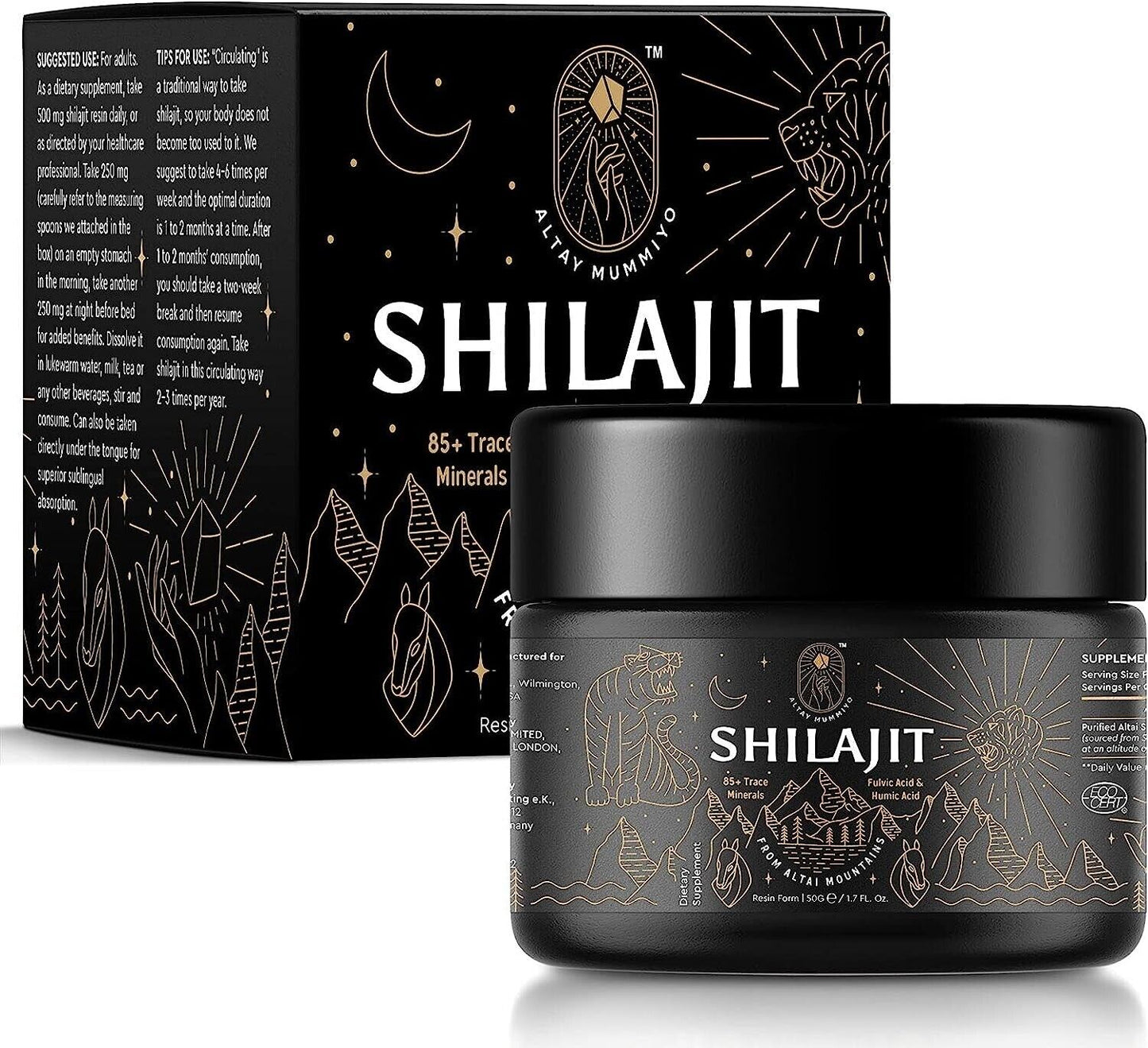 Altay Mummiyo Pure SHILAJIT Resin Healthy Aging Immune Support 50g - 100 Serves