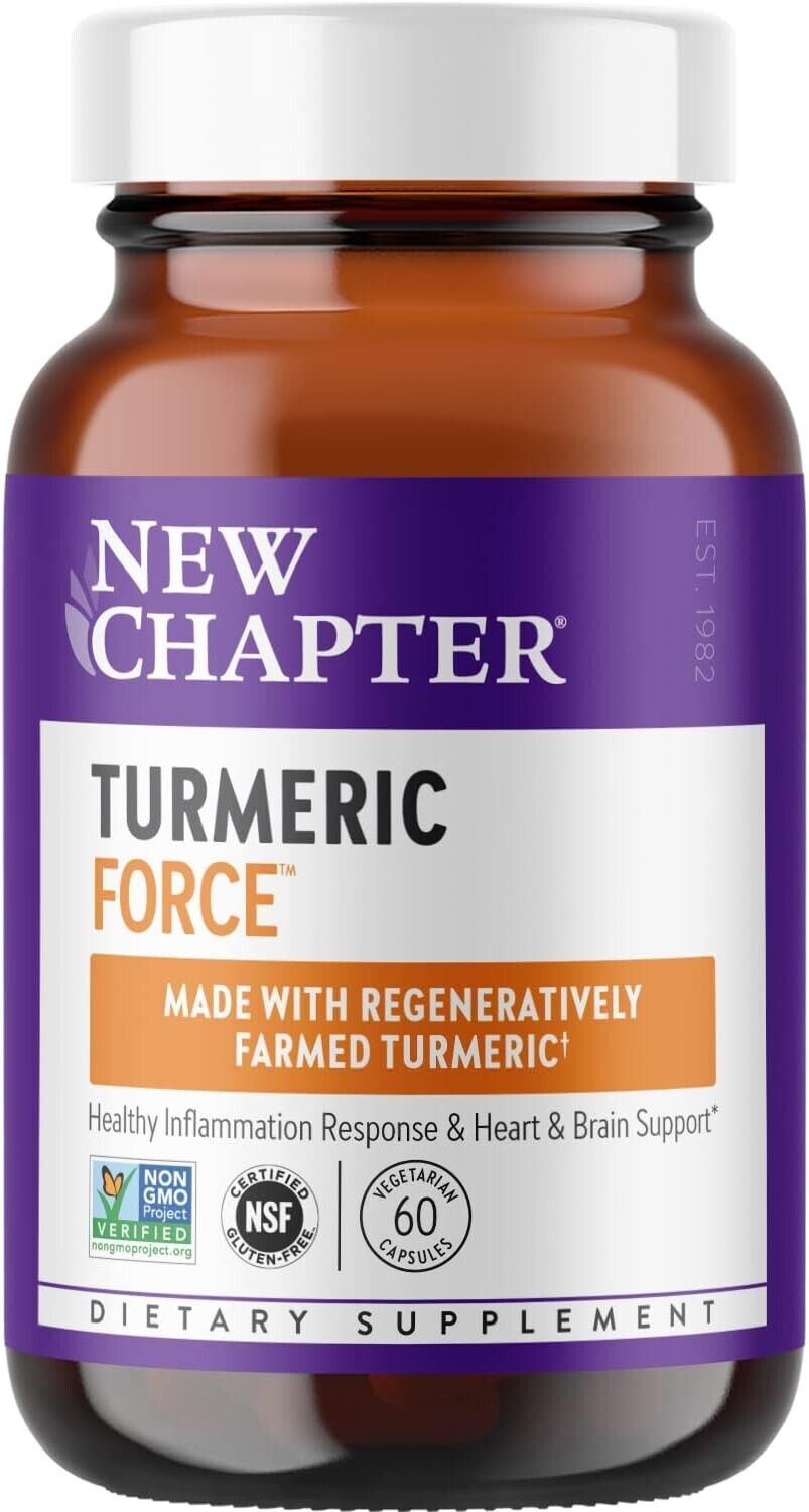 NEW CHAPTER Turmeric Force - Healthy Inflammation, Brain & Heart Support 60 Caps