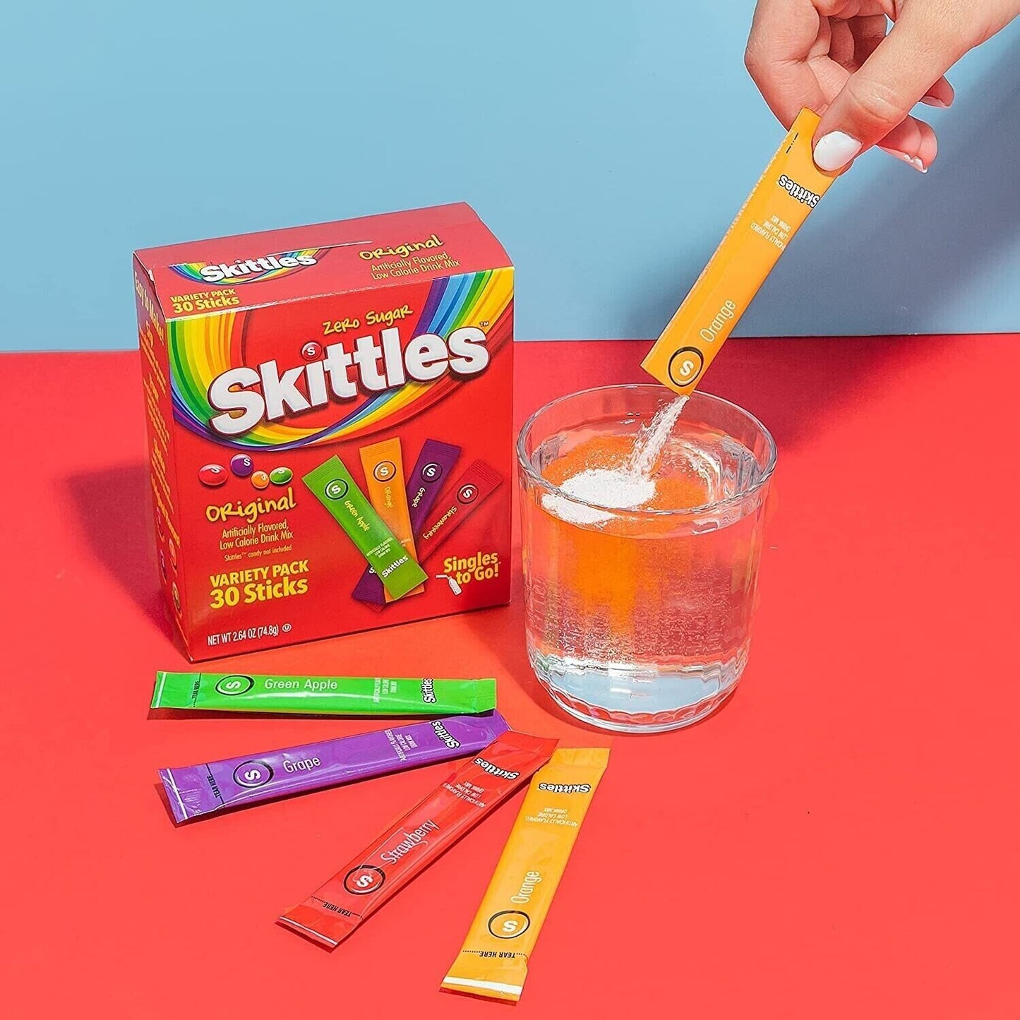 Skittles SUGAR FREE Drink Mix (4 Mix Flavours) - 30 Servings