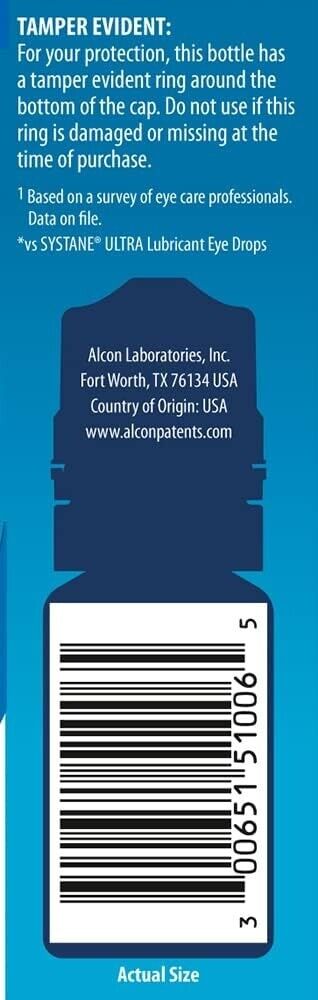 Systane Lubricant Eye Drops HYDRATION PF Preservative-Free Dry Eye Relief 10mL