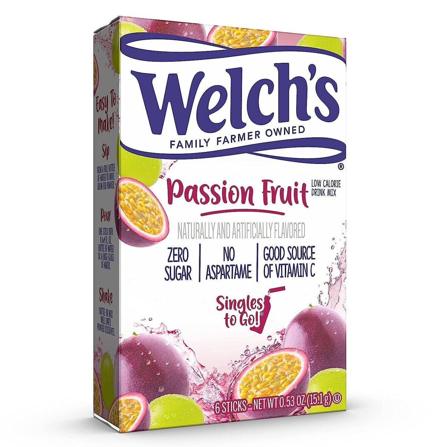 Welch's Drink Mix (sugar free powder) - 4 Flavour Choices - 6 Servings