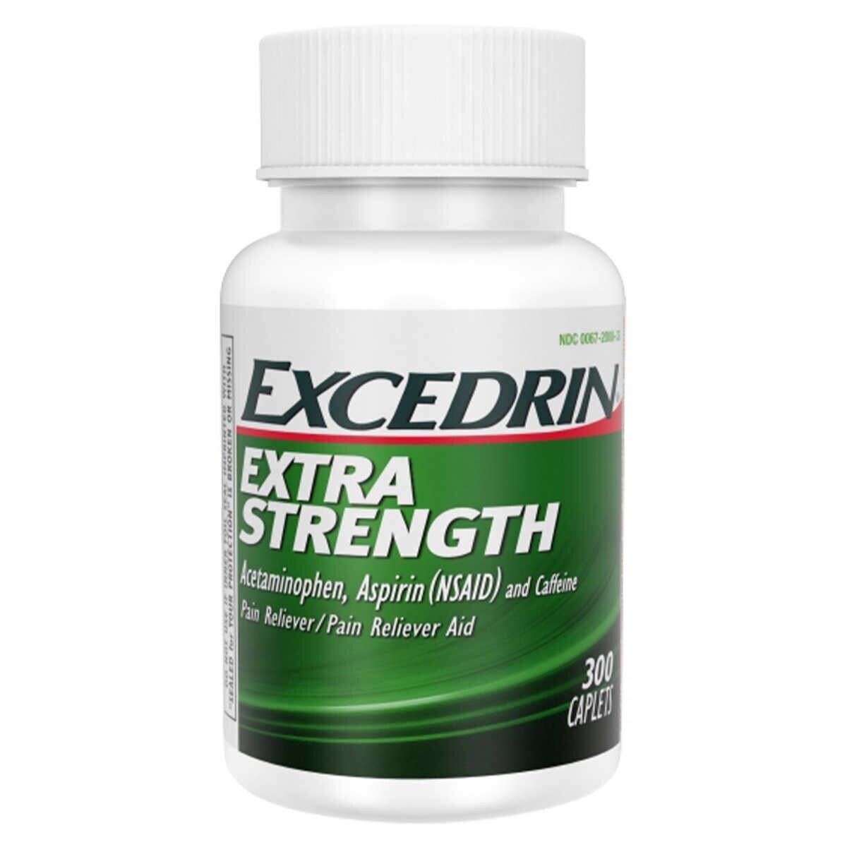 Excedrin EXTRA STRENGTH Coated Caplets 300 Caps Migraine Headache Pain Relief