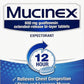 Mucinex Guaifenesin 600mg Expectorant Chest Congestion Loosens Mucus 100 Tablets