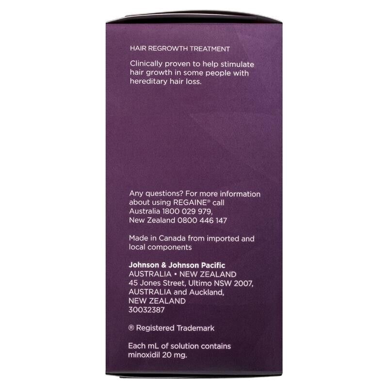 Regaine Rogaine Women's Regular Strength Topical Solution 3x60mL 3 Months Supply